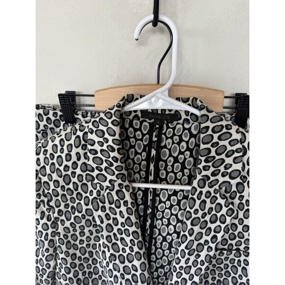 Rachel Zoe Pants Suit Blazer Top Shirt Set 8 10 Gray Black Polka Dot Trouser - Picture 3 of 7